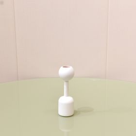 Style Home Decoration Wooden Candlestick Simple Candle Holder Sample Room Photography Props (Option: Model B White)