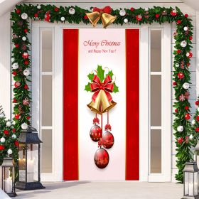 Christmas Festival Door Set Decorative Cloth (Option: SDMT144-Width 90cmx Height 200cm)