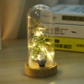 Christmas Small Night Lamp Mini Glass Cover (Option: USB-Mini Santa Claus)