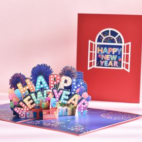 Holiday Greetings New Creative 3D Stereoscopic Greeting Cards (Option: Greeting Cards For New Year)