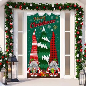 Christmas Curtain Decoration Hanging Cloth Background (Option: 24 Style-90x200cm)