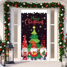 Christmas Curtain Decoration Hanging Cloth Background (Option: 32 Style-90x200cm)