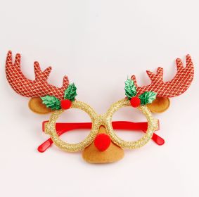 Christmas Decorations Dance Party Glasses Dress Up Props (Option: Antlers Nose)