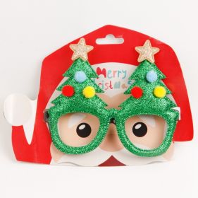 Christmas Decorations Dance Party Glasses Dress Up Props (Option: Five Stars With Paper Card)