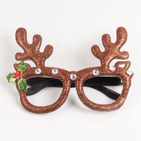 Christmas Decorations Dance Party Glasses Dress Up Props (Option: Brown Deer)