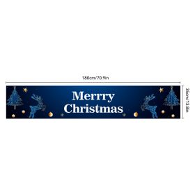 Christmas Tablecloth Polyester Fiber Oxford Cloth Table Runner (Option: SDZB023183502-Oxford Cloth 180x35cm)