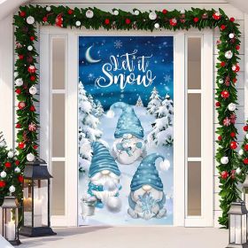 Christmas Curtain Decoration Hanging Cloth Background (Option: 27 Style-90x200cm)