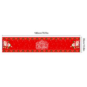 Christmas Tablecloth Polyester Fiber Oxford Cloth Table Runner (Option: SDZB0 01-Polyester Fabrics 180 X35cm)