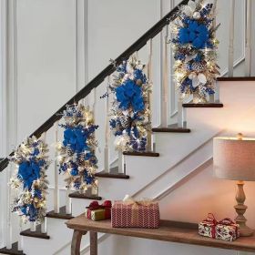 Christmas Door Hanging Christmas Wall Decoration (Option: Blue Luminous)