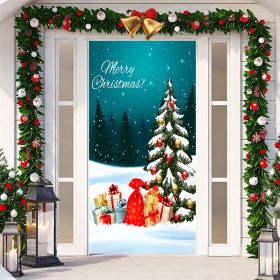 Christmas Festival Door Set Decorative Cloth (Option: SDMT138-Width 90cmx Height 200cm)