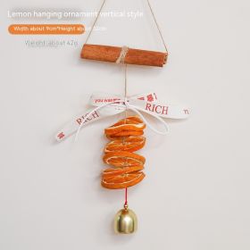 Nordic Style Christmas Decoration Pendant Vehicle Bell (Option: Lemon Vertical)