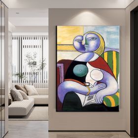 Hand Painted Oil Painting Pablo Picasso the Original Painting A woman who reads Living Room Hallway Bedroom Luxurious Decorative Painting (Style: 1, size: 50X70cm)