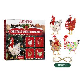 Home Holiday Party Christmas Tree Atmosphere Decoration Chicken Pendant (Option: Style2)