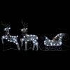 Reindeer & Sleigh Christmas Decoration 100 LEDs Outdoor Silver