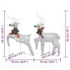 Reindeer & Sleigh Christmas Decoration 100 LEDs Outdoor Silver