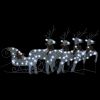 Reindeer & Sleigh Christmas Decoration 100 LEDs Outdoor Silver