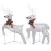 Reindeer & Sleigh Christmas Decoration 100 LEDs Outdoor Silver