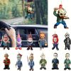 1pc Halloween Decor Horror Movie Character Sculpture Car Hanging Pendant Horror Decoration Funny Pendant Car Dwarf Pendant