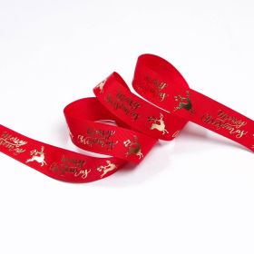 Christmas Ribbon Thread Ribbon Diy Cake (Option: Red Normal-100yards roll)