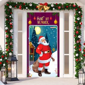 Christmas Festival Door Set Decorative Cloth (Option: SDMT135-Width 90cmx Height 200cm)