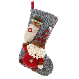 Christmas Socks Gift Bag Large Three-dimensional (Option: Old Man)