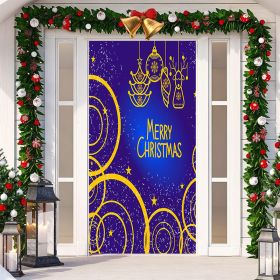 Christmas Festival Door Set Decorative Cloth (Option: SDMT142-Width 90cmx Height 200cm)