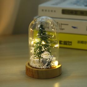 Christmas Small Night Lamp Mini Glass Cover (Option: USB-Little Mini Santa Claus)