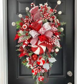 Christmas Door Hanging Christmas Wall Decoration (Option: Candy)