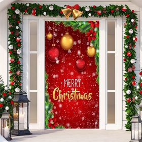 Christmas Festival Door Set Decorative Cloth (Option: SDMT150-Width 90cmx Height 200cm)