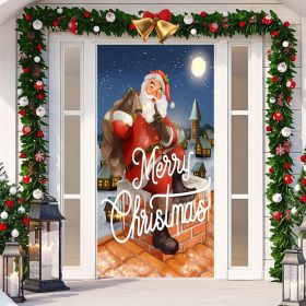 Christmas Festival Door Set Decorative Cloth (Option: SDMT126-Width 90cmx Height 200cm)