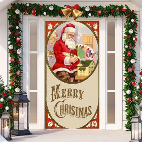 Christmas Festival Door Set Decorative Cloth (Option: SDMT133-Width 90cmx Height 200cm)