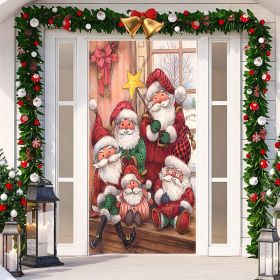 Christmas Festival Door Set Decorative Cloth (Option: SDMT134-Width 90cmx Height 200cm)