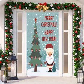 Christmas Festival Door Set Decorative Cloth (Option: SDMT130-Width 90cmx Height 200cm)