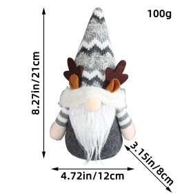 Christmas Deer Horn Doll Grey Red High Hat (Option: B238 Pointed Hat Antlers Gray)